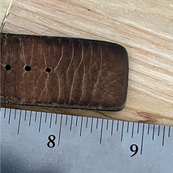 Fossil Ladies Watch Brown Embroidered Leather Strap Rectangular Pink Dial - Picture 12 of 12